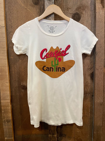 Cowgirl Cantina Womens Tee White/Multi