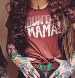 Mountain Mama Womens Tee Rust/Wht