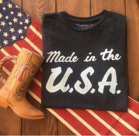 Made in the USA Women's Tee Blk/Wht