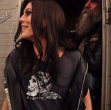 Ride Hard Womens Tee Blk/Wht