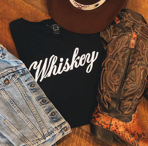 Whiskey Women's Vintage Tee Black/White