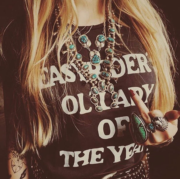 Easy Rider's Ol Lady of the Year Women's Vintage Tee Black/White
