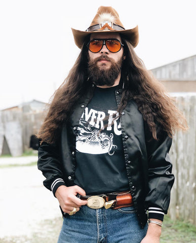 River Rat Mens Tee Blk/White