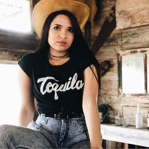 Tequila Womens Tee Blk/White