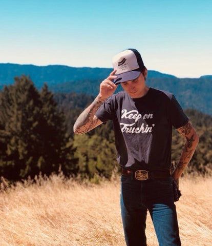 Keep on Truckin Mens Tee Blk/Wht