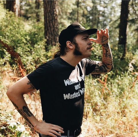 Wasted Days And Wasted Nights Men's Tee Blk/White