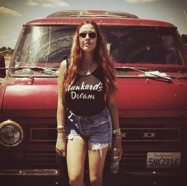 Drunkards Dream Lace Tank Blk/Wht