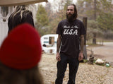 Made in the USA Mens Tee Blk/White
