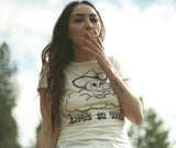 Life's So Cool Women's Vintage Tee White/Black