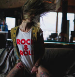 Rock & Roll Womens Tee White/Red