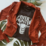Beer Hunter Womens Tee Blk/White