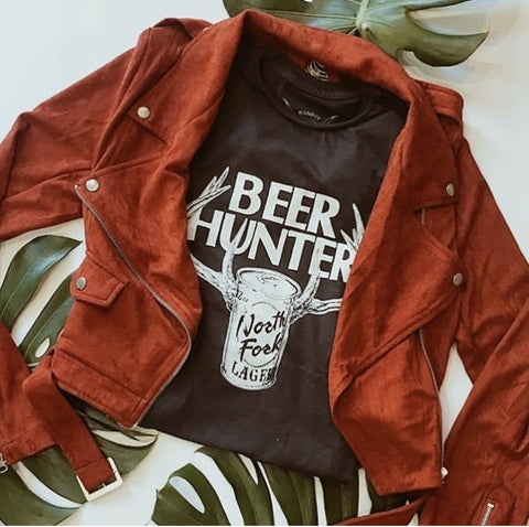 Beer Hunter Womens Tee Blk/White