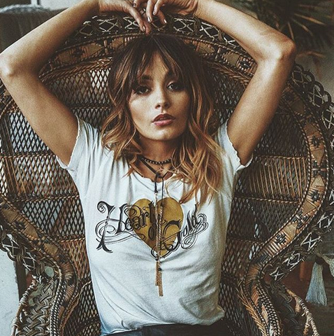 Heart Of Gold Womens Tee White/Multi