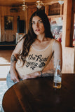 On The Road Again Lace Tank Gold Dust/Blk