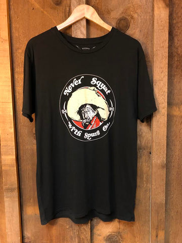 Never Squat With Spurs On Men's Tee Blk/Color