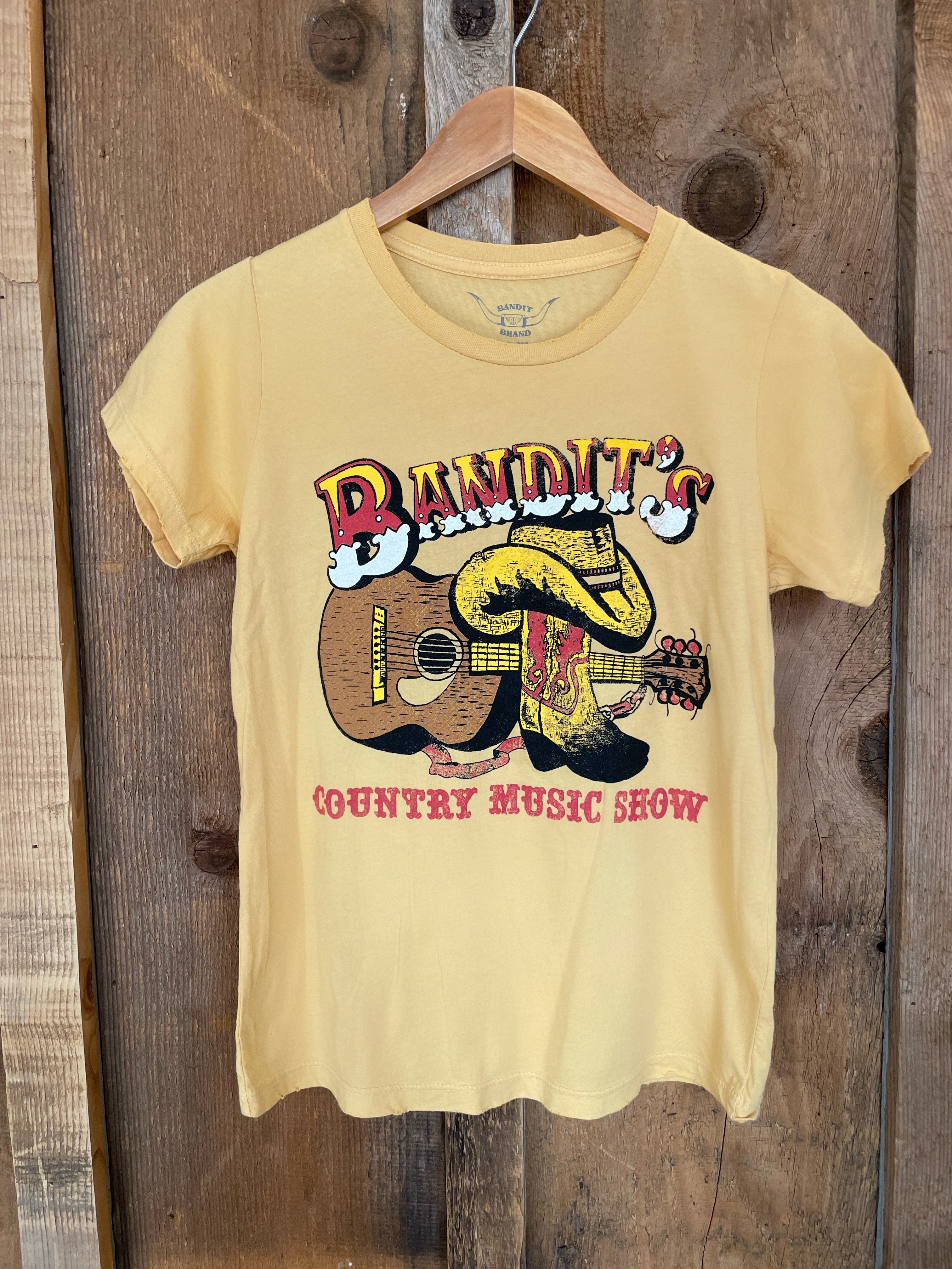 Bandit's Country Music Show Womens Tee Gold Dust/Color