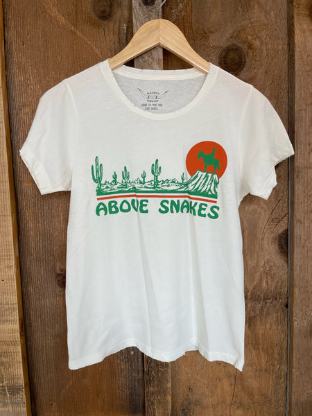 Above Snakes Womens Tee White/Color
