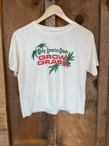 Keep America Green Cropped Tee White/Color