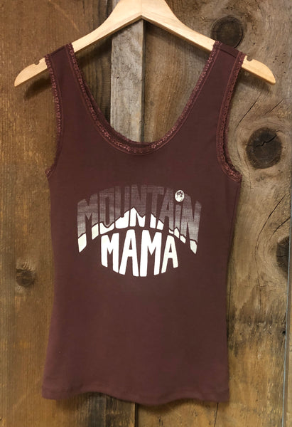 Mountain Mama Lace Tank Rust/Wht