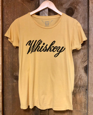 Whiskey Womens Tee Gold Dust/Blk