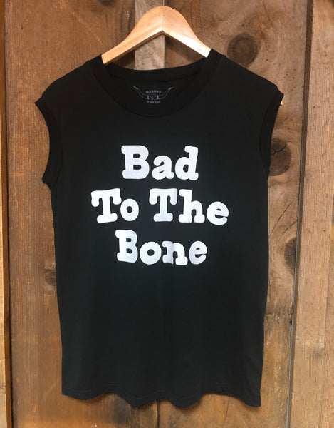 Bad to The Bone Tour Muscle Tee Blk/Wht