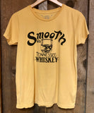 Smooth as Tennessee Whiskey Womens Tee Gold Dust/Blk