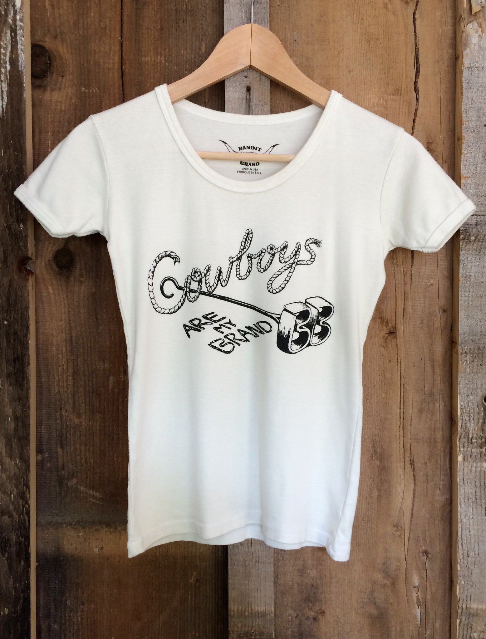Cowboys Are My Brand 70's Tee White/Blk