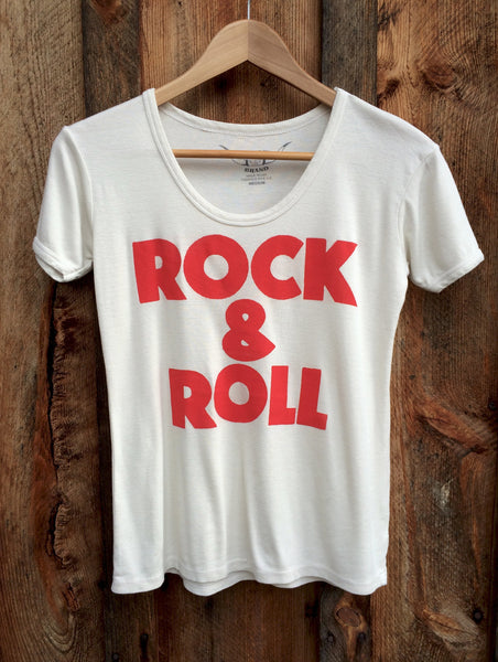 Rock & Roll 70's Vintage Tee White/Red