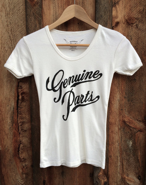 Genuine Parts 70's Tee White/Black