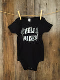 Bandit Baby "Hell Raiser" Onesie  Blk/White