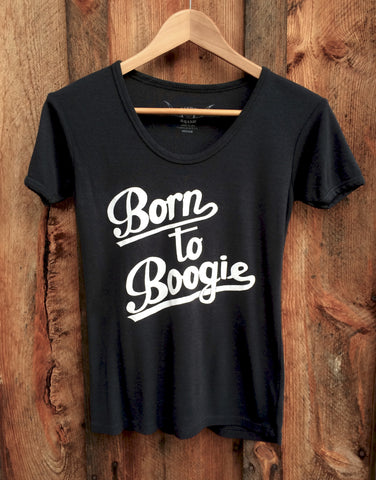 Born To Boogie Vintage 70's Tee Blk/Wht