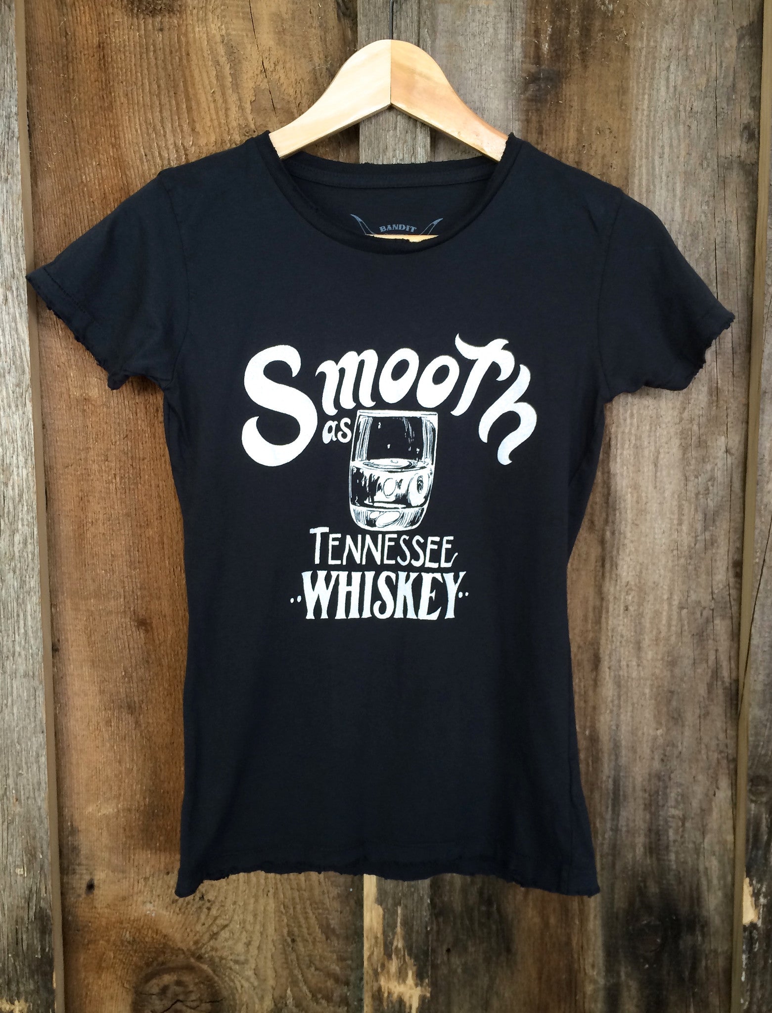 Smooth As Tennessee Whiskey Womens Tee Blk/White