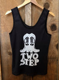Two Step Lace Tank Blk/White
