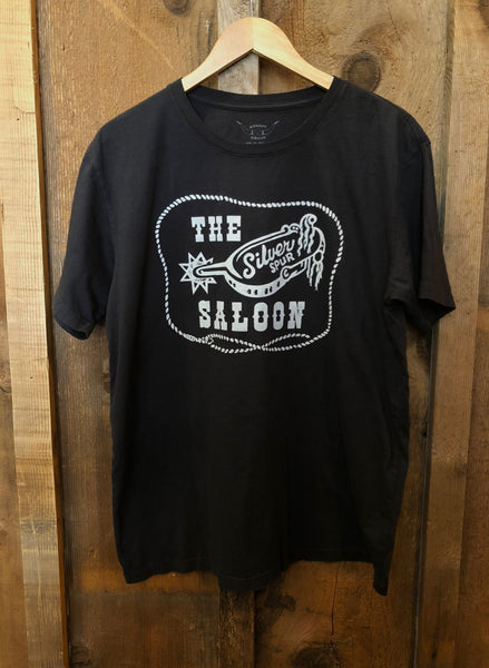 The Silver Spur Saloon Mens Tee Blk/White