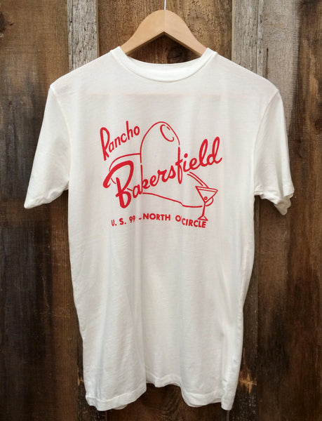 Rancho Bakersfield Mens Tee White/Red