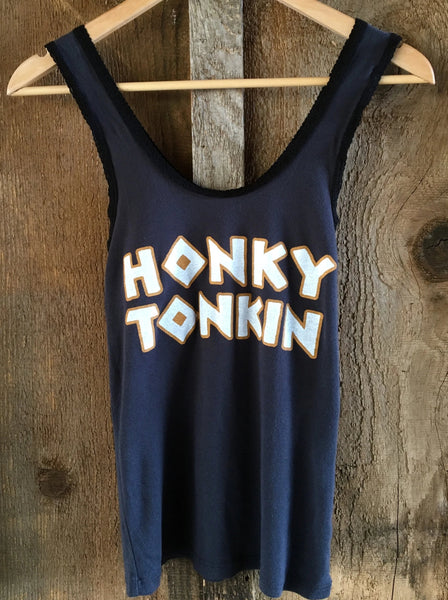 Honky Tonkin Lace Tank Blk/Color
