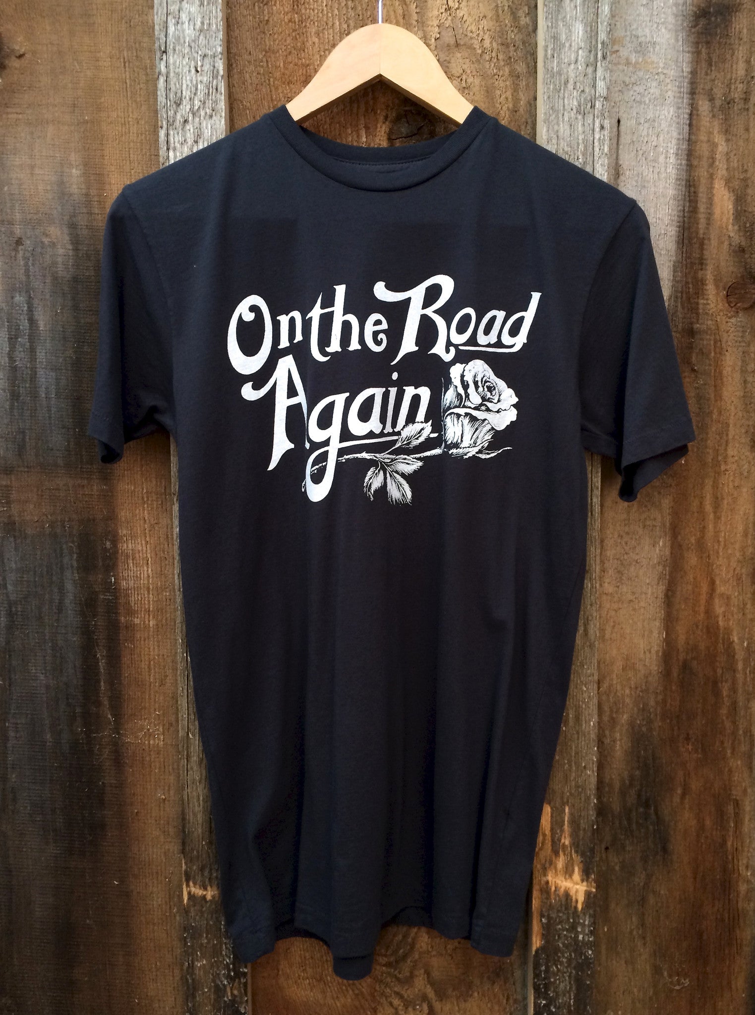 On the Road Again Mens Tee Blk/Wht