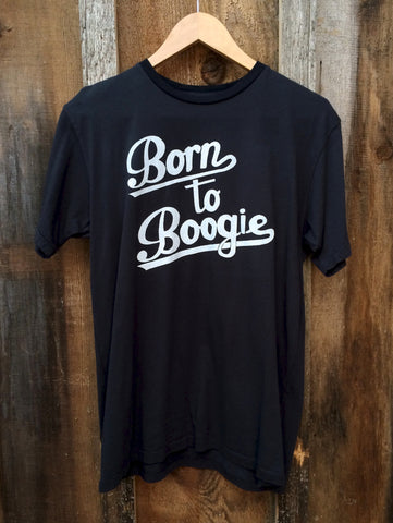 Born to Boogie Mens Tee Blk/Wht