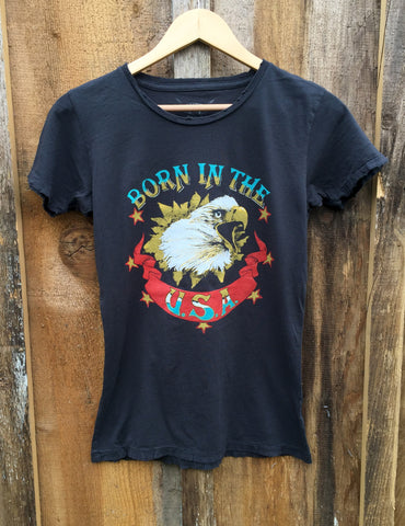 Born In The USA Womens Tee Blk/Color