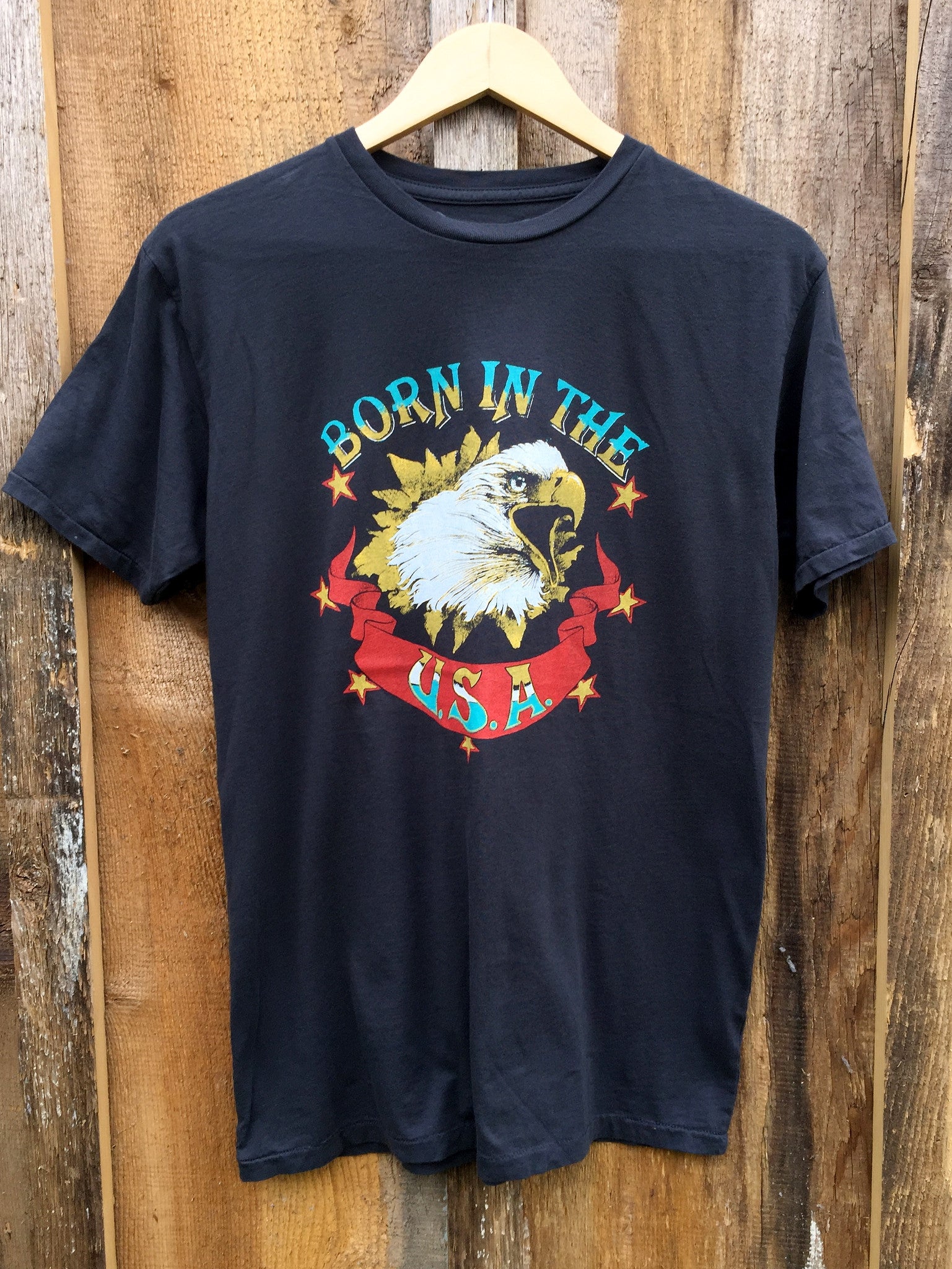 Born In The USA Mens Tee Blk/Color