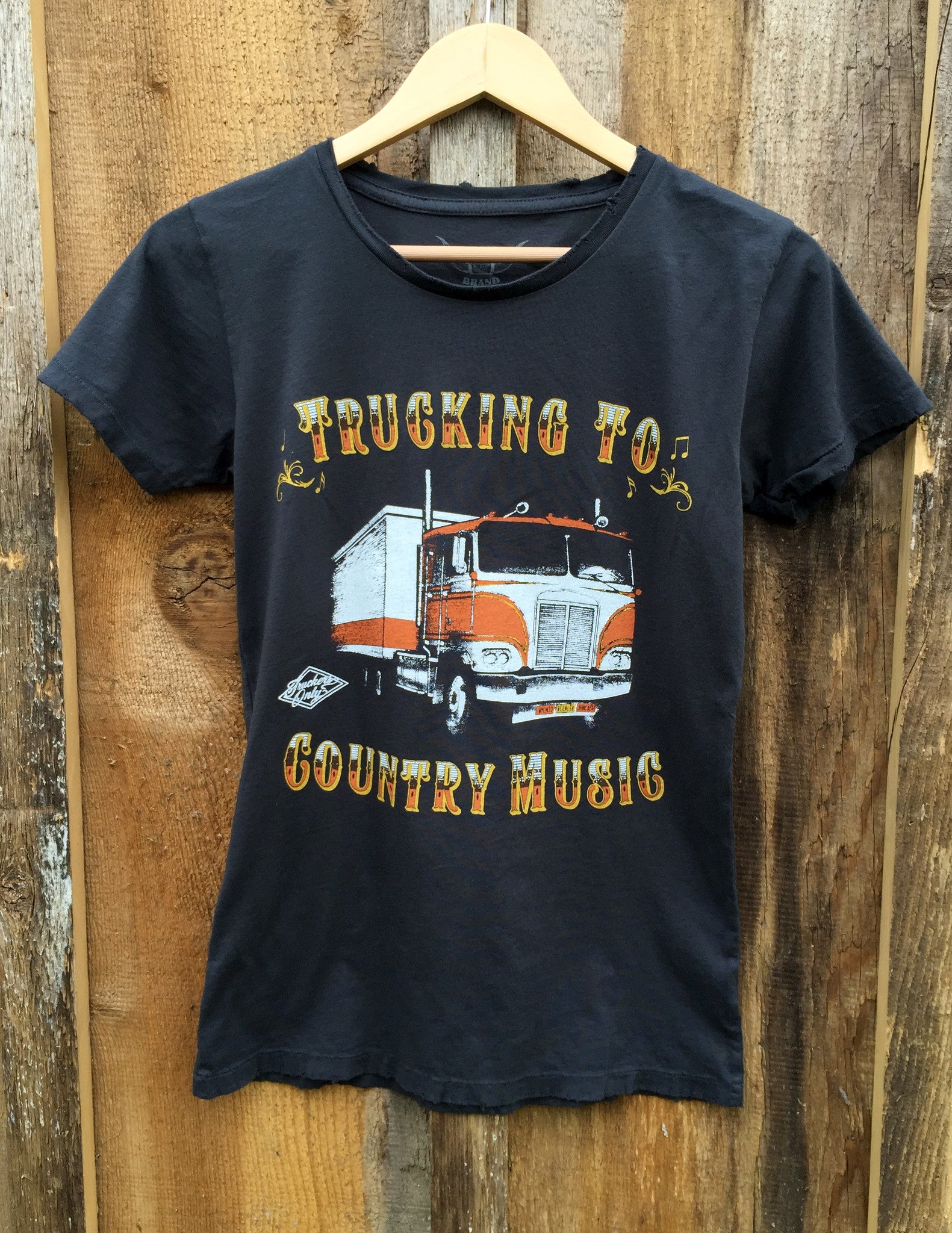Trucking To Country Music Womens Tee Blk/Color