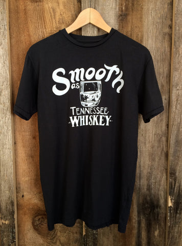 Smooth As Tennessee Whiskey Mens Tee Blk/White