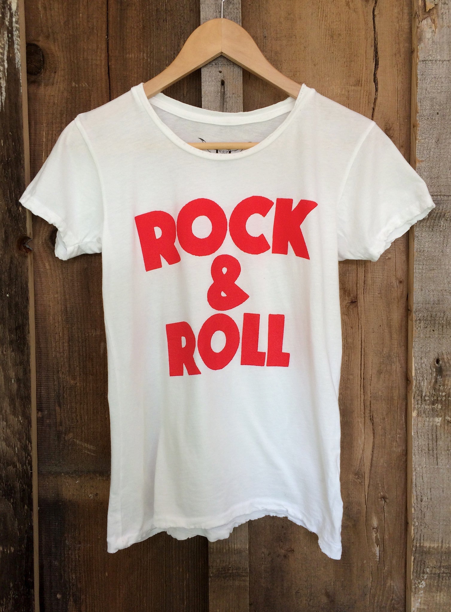 Rock & Roll Womens Tee White/Red