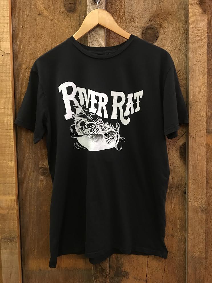 River Rat Mens Tee Blk/White